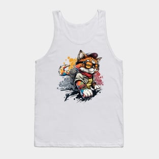 Hip Graffiti Cat Tank Top